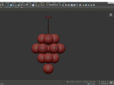 La Dame Chandelier Low-poly 3D model