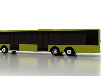 Bus Bogdan A80190 Low Low-poly 3D model