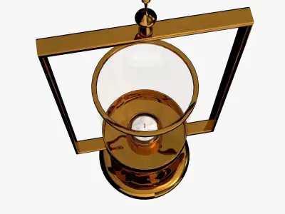 gold candlesticks 3D model