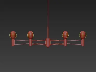 Tropfen chandelier with six lights 3D model