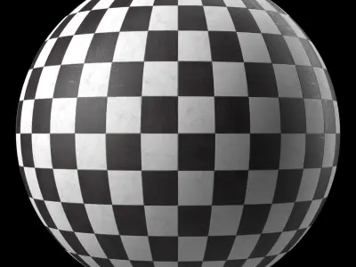 Marble Tile Materials 11- Marble Mixed by Stone 3 patterns Pbr Low-poly 3D model