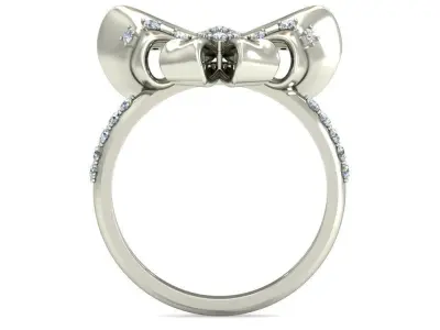 Women Engagement Wedding butterfly Ring 3D print model