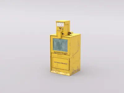 Newspaper Vending Machine Low-poly 3D model