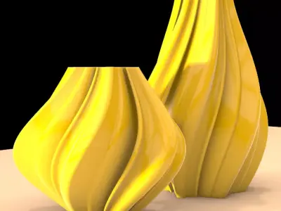 modern vases 3D model purchase