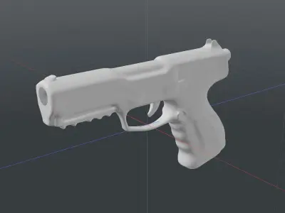 Sci-Fi Low Poly Gun 3D model purchase