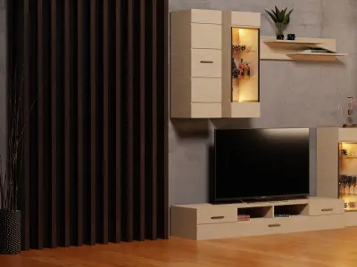 AlphaB2B Tv SNOW - Tv set Free low-poly 3D model