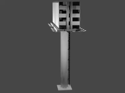 Two Sided Billboard 3d Model 3D model