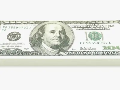 Bank Collection - 100 Dollar Bill Pack 3D model