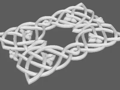 Central decor ornament for furniture 3D model 1104