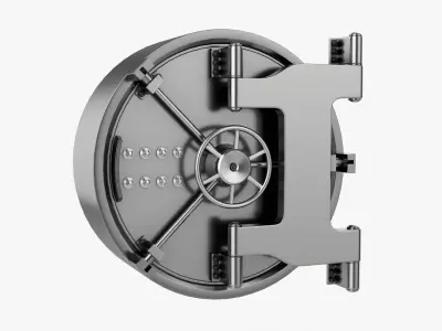 Bank vault door 3D model