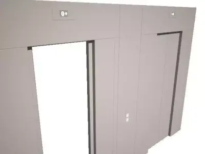 Elevator pair of doors Free 3D model