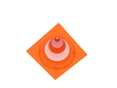Traffic Cone 3D model Polygon mesh