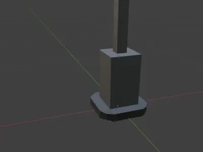Lowpoly Lamp Post Low-poly 3D model