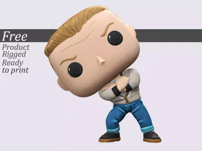 Rebel Boy Pop-Inspired Character 3D Print Model Free 3D print model