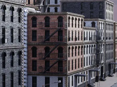 Old city Low-poly 3D model purchase