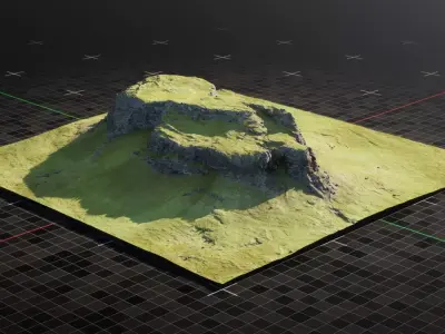 Iceland Mountain 1 3D model