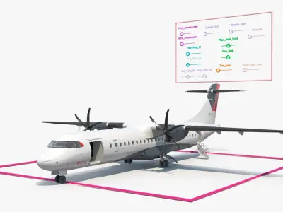  Civilian Transport Aircraft ATR 72-600 Rigged 