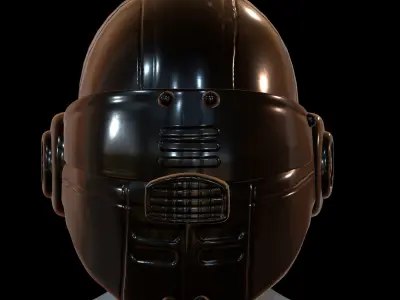 Helmet plastic mask protection Low-poly 3D model Low-poly Low-poly 3D model