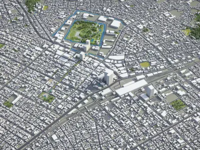 Shizuoka  Low-poly 3D model