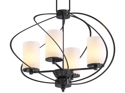 Lancing chandelier with stripes 3D model