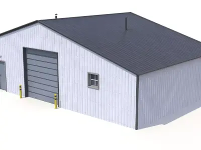Farm Building 22 PBR Low-poly 3D model