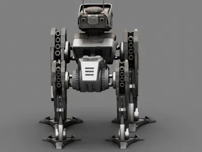 Military Droid  rigged character 3D model