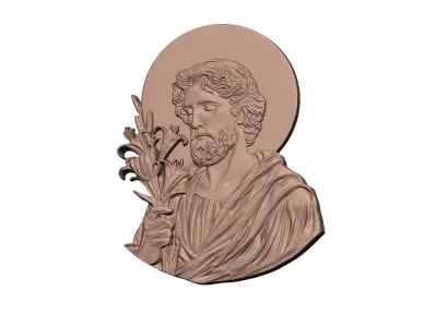 Saint Joseph Pendant 3D print model