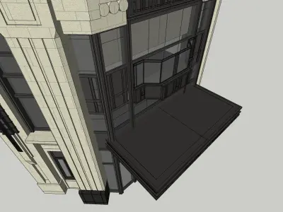 Shopping mall classical entrance shop 3D model