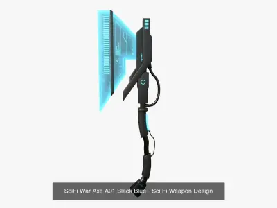 10 SciFi War Axes A Collection - Sci Fi Weapon Design 3D Model Pack