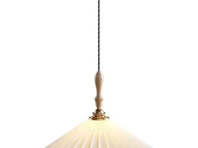 Vintage Pleated Pendant Lampshade Chandelier 3D model