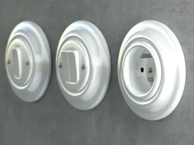 Socket and switches pack 3D model