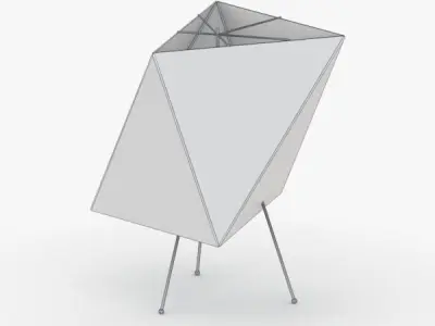 1411 - Paper Lamp Low-poly 3D model