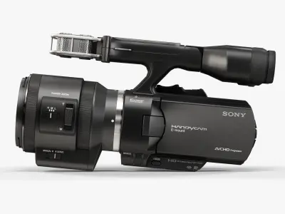 Sony Nex-VG30EH camcorder kit Selp-18200 lens Low-poly 3D model