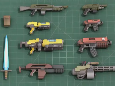 Grimdark Space Weapons Collection 3D print model
