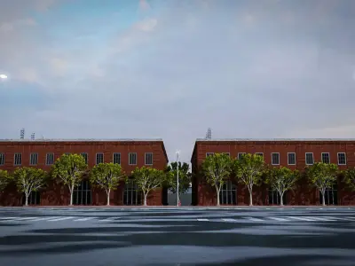 URBAN CITY BUILDING 9 Low-poly 3D model