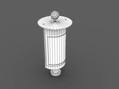 Wayfinding Kiosk Low-poly 3D model