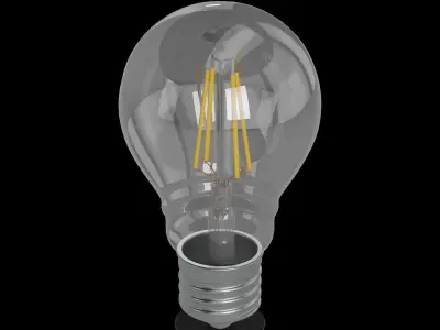 Light bulbs Long-Life Incandescent Bulb Low-poly 3D model