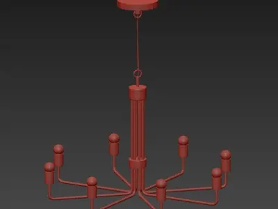 Le Marais Chandelier 8 Light 3D model