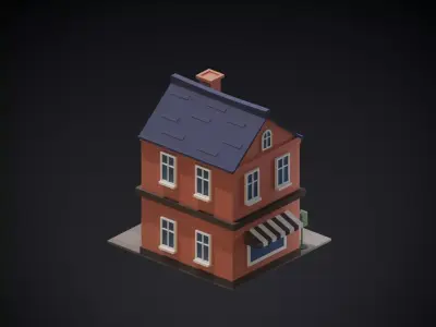 Post Office  Low-poly 3D model
