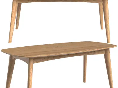 Oslo 180cm Oak Dining Table Low-poly 3D model