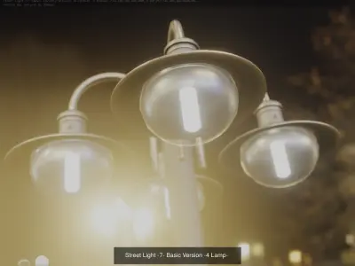 Street Light -7- All Versions 3D Model Pack