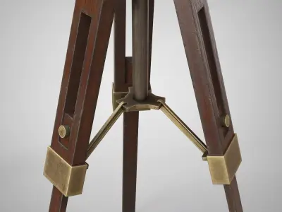 Vintage Floor Globe - Retro World Globe With Floor Stand AAA  Low-poly 3D model