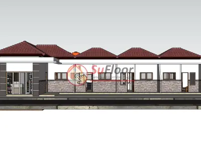 House 20x10m code 539 - Sketchup 3D model 3D model 3D model
