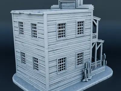 Wild west house 3D print model