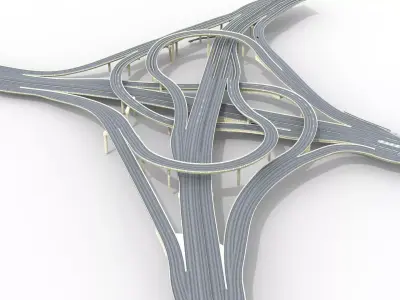 Flyover Road Bridge 3D model