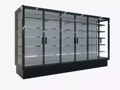 Display Supermarket Freezer Six Doors 3D model