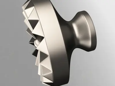 Classic Door Handle Chrome Collection Low-poly 3D model