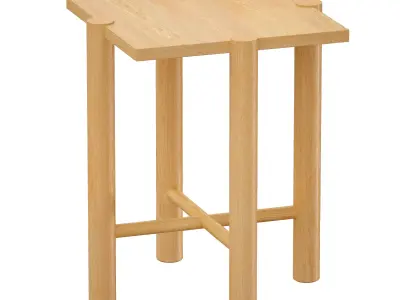 Jo Wood Square End Table Crate and Barrel 3D model