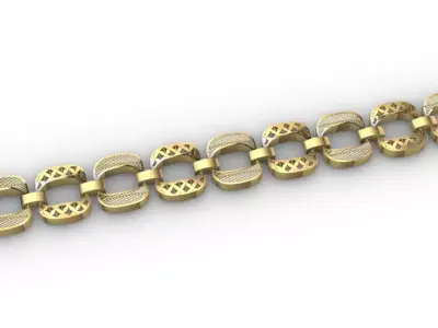 Gold bracelet chains new collection 51-60 3D print model 3D 3D print model