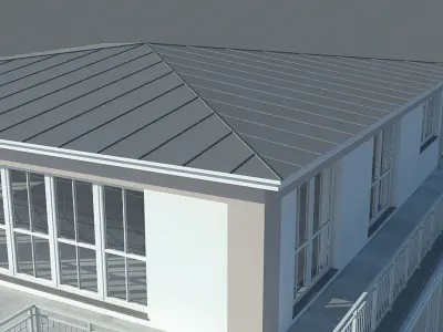 Apartments 2 window on sky 3D model